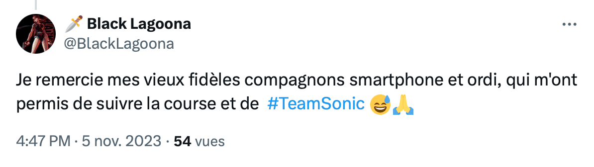 Capture d'écran d'un avis d'une fan de la campagne.